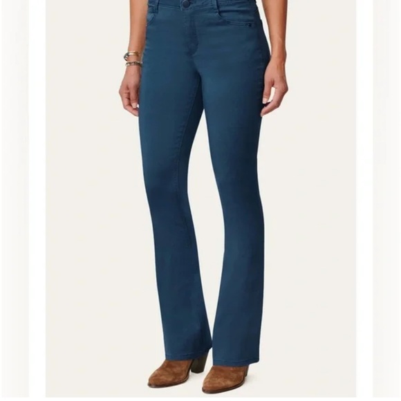 NWT Democracy Ab Solution Teal Itty Bitty Boot Jeans Size 16 - Picture 2 of 6